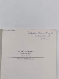 Kaarle Krohn : bibliography (signeerattu, tekijän omiste)