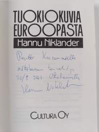Tuokiokuvia Euroopasta (signeerattu, tekijän omiste)