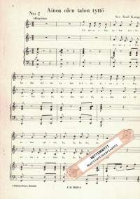 Duettokirja = Duettalbum. 1, Suomalaisia kansanlauluduettoja = Finska folkviseduetter