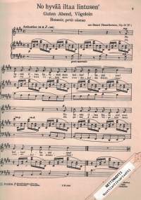 5 hämäläistä kansanlaulua = 5 chansons populaires Finlandaises = 5 Volkslieder aus Tavastland. Vihko 1