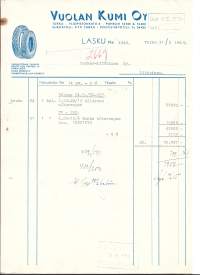 Vuolan Kumi Oy  Turku 1955 firmalomake