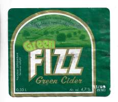 Green FIZZGreen  Cidersiiderietiketti, viinaetiketti