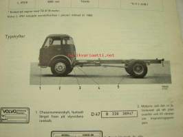 Volvo Lastvagnar L 4751 Specifikationer Avd. 0 (03) -korjaamokirjasarjan osa, mitat ja tiedot