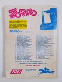 El Zorro nro 47 2/1962 :  Kuoleman pikalähetit