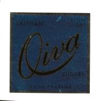 Oiva Laitilan kuiva päärynä Siideri - siiderietiketti viinaetiketti