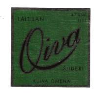 Oiva Laitilan kuiva omena Siideri - siiderietiketti viinaetiketti