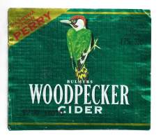 Woodpecker Cider Päärynä Perry - siiderietiketti viinaetiketti