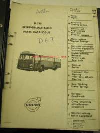 Volvo B 715 Reservdelskatalog, Parts Catalogue -varaosaluettelo