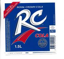 RC Cola Sugarfree  - juomaetiketti