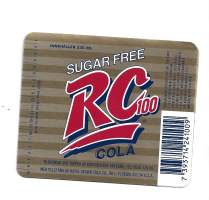 RC 100 Cola Sugarfree  - juomaetiketti