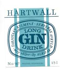 GIN  Long Drink  Alko nr 907 - viinaetiketti