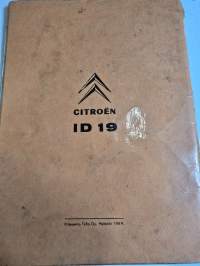 Citroen ID 19 käyttö- ja huolto-ohjeet  1959