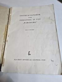 Wartburg 311  1959 huolto- ja käyttö-ohjeet