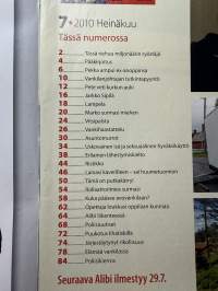 Alibi 2010 nr 7, katso sisällysluettelo