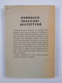 Kunnallisvaalilaki selitettynä