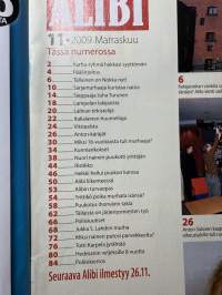 Alibi 2009 nr 11, katso sisällysluettelo