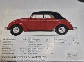 Volkswagen 1200 värimallisto. 8,64
