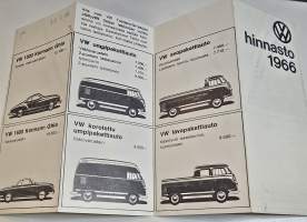 Volkswagen 1966 hinnasto