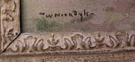 Taidokas hollantilainen öljyvärimaalaus – W. Noordijk n. 1930-luku. ( Ulkomainen taide, taulut