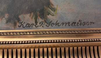 Upea klassinen öljyvärimaalaus – Karl P. Schmauser  ( Ulkomainen kuvataide, taulut )