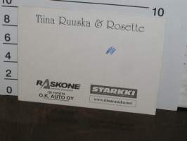 Tiina Ruuska &amp; rosette-ihailijakortti / fanikortti signeerattu