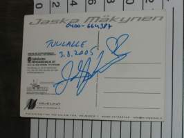 jaska mäkynen -ihailijakortti / fanikortti signeerattu