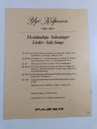 Tunturilauluja = Fjällsånger = Fjeldlieder = Songs of the fells