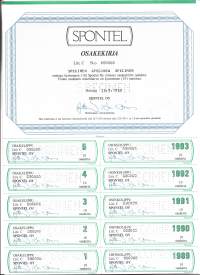 Spontel   osakekirja, Helsinki 1980