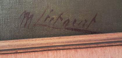 Upea suuri öljyvärimaalaus –Talvinen jokimaisema. (Ulkolainen taide, kuvataide, taulut, nr 26)