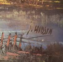 Upea panoraama-öljyvärimaalaus. Rantamaisema  – 117 cm leveä! (Ulkolaiset kuvataiteilijat, taulut, kuvataide, nr 30 )