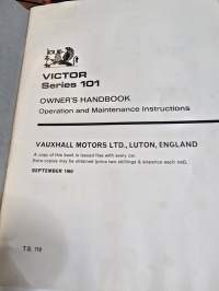 Vauxhall Victor series 101 owners handbook 9/ 64