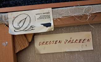 Upea Ilkka O. Lehtinen: "Ukkosen jälkeen" (1979) – muna-öljy-tempera. (Kotimaiset kuvataitelijat, kuvataide, taulut, nr 25 )