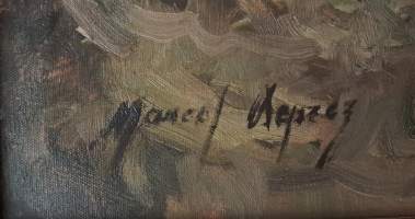 Belgialainen mestariteos: Marcel Deprez – Öljyväri "Metsätie" ( Ulkolaiset kauvataitelijat, taulut, kuvataide, nr 38 )