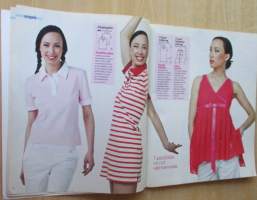 Suuri Käsityö N:o 6-7 2005 kaava-arkit mukana sekä lasten askarteluliite: Liitteessä Barbien ja Bratzin kesävaatteet