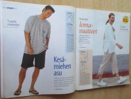 Suuri Käsityö N:o 6-7 2005 kaava-arkit mukana sekä lasten askarteluliite: Liitteessä Barbien ja Bratzin kesävaatteet