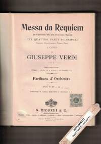 Missa da Requiem Partitura d' Orchestra