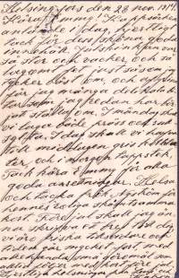 Filatelia Suomi - Ehiökortti 28.11.1914. Sensuurileima: Punainen suorakaideleima: ”ПРЕДЪЯВЛЕНО ВОЕННОЙ ЦЕНЗУРѢ”,Helsinki 28.11., Turku 29.11. Sauvo 1.12.