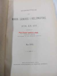 Årsberättelse från Maria sjukhus i Helsingfors för år 1911