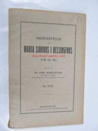 Årsberättelse från Maria sjukhus i Helsingfors för år 1912