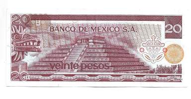 Meksiko  20 Pesos 1973  seteli