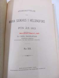 Årsberättelse från Maria sjukhus i Helsingfors för år 1913