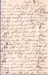 Filatelia Suomi - Ehiökortti 20.3.1915. Sensuurileima: Punainen suorakaideleima: ”ПРЕДЪЯВЛЕНО ВОЕННОЙ ЦЕНЗУРѢ”: Wiiala 20.3., Åbo 21.3., Sauvo 22.3.