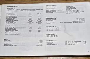 Skoda  120 L ja LS käyttö ja huolto-ohjeita 1984