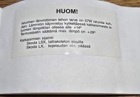 Skoda  120 L ja LS käyttö ja huolto-ohjeita 1984