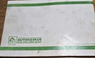Käyttöohjekirja (Hansikaslokerokirja) - Nissan Mallisarja N12 -