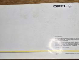 Opel Sintra käyttö, turvallisuus, huolto käsikirja 1997