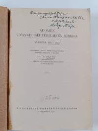 Suomen evankelisluterilainen kirkko vuosina 1937-1941 (signeerattu, tekijän omiste)