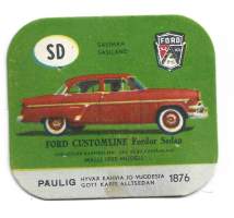 Ford Customline  autokuva  autokortti, keräilykuva, kahvipakettikuva