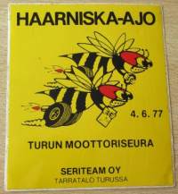 Haarniska-ajo 4.6.77 Turun Moottoriseura