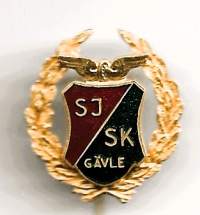 SJ SK Gävle,  sports club for employees of the Statens Järnvägar (Swedish State Railways)   Ruotsi  neulamerkki -  rintamerkki emali